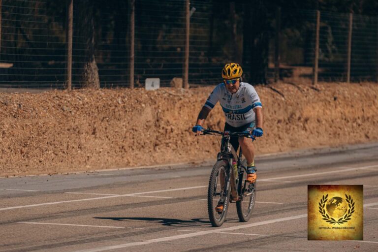 Everest on a Single Speed mountain bike, during 24 hours on an autocross track