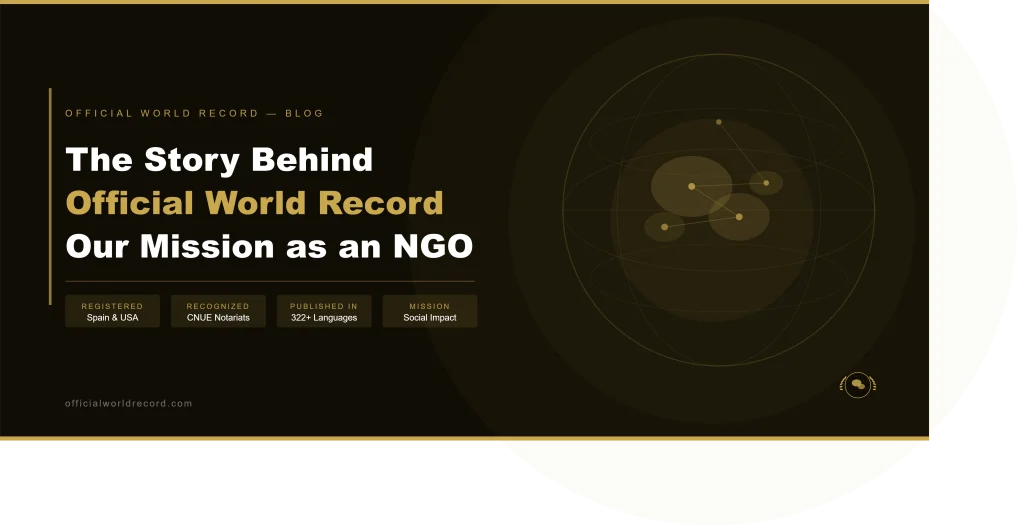The Story Behind Official World Record Our Mission as an NGO
